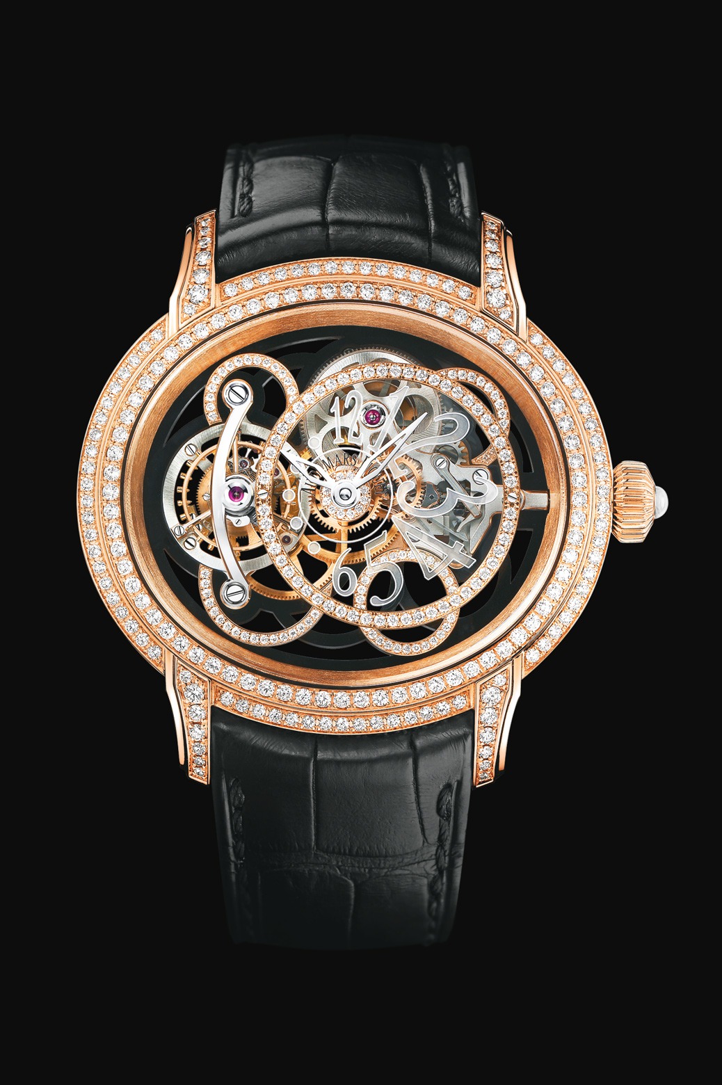 Audemars Piguet Millenary Onyx Tourbillon Pink Gold watch REF: 26354OR.ZZ.D002CR.01